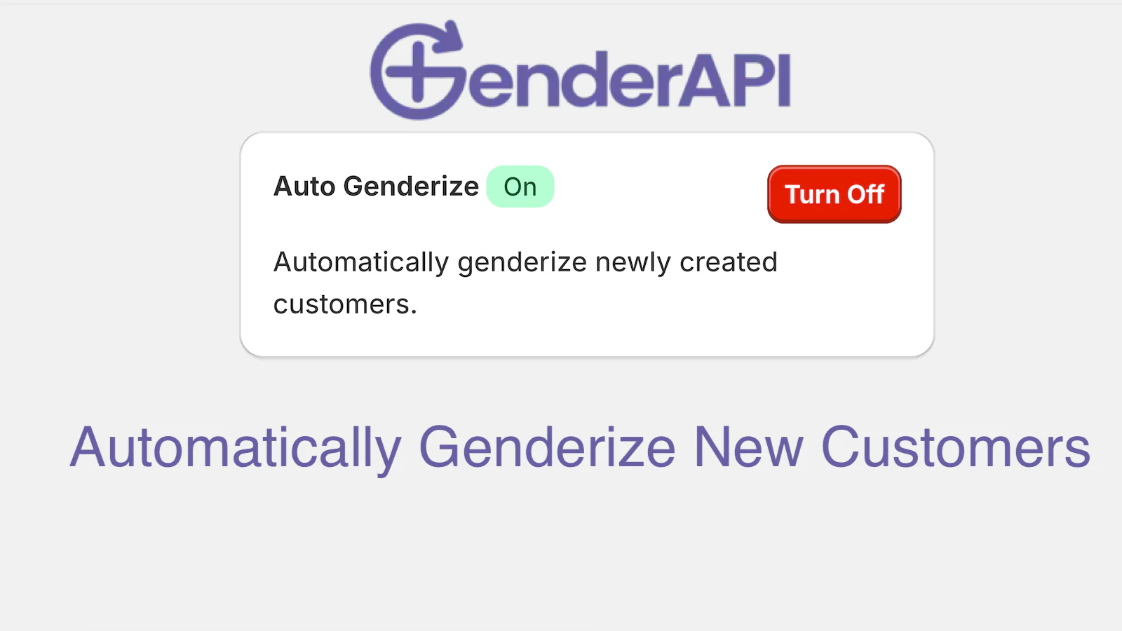 Auto Genderize Shopify Customers